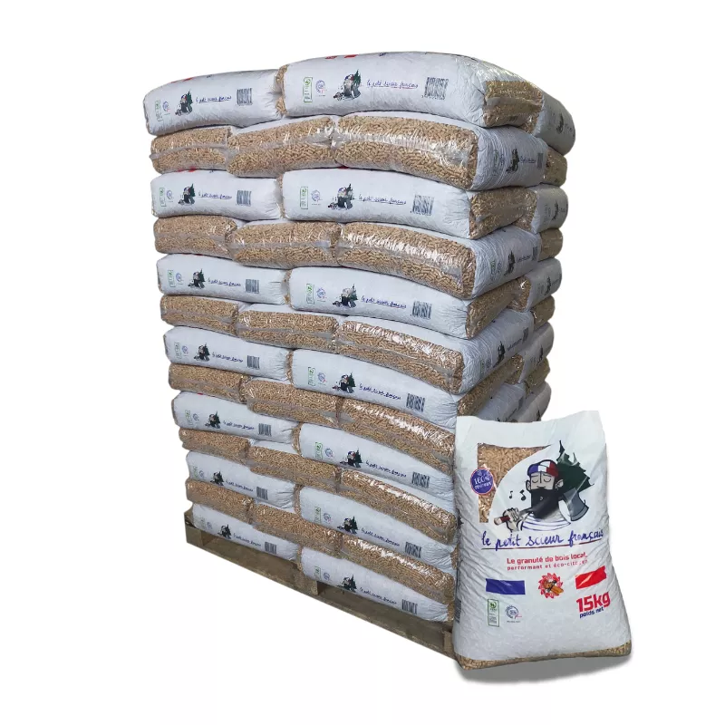 Pellet Le petit scieur français – 65 sacs de 15 kg – 100% résineux